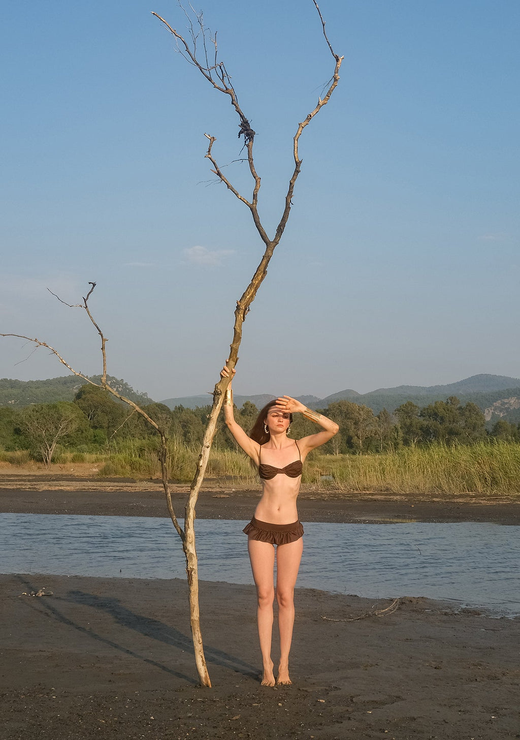 Tiny Balenli Ayarlanabilir Kahverengi Bikini Üstü görünüm 3