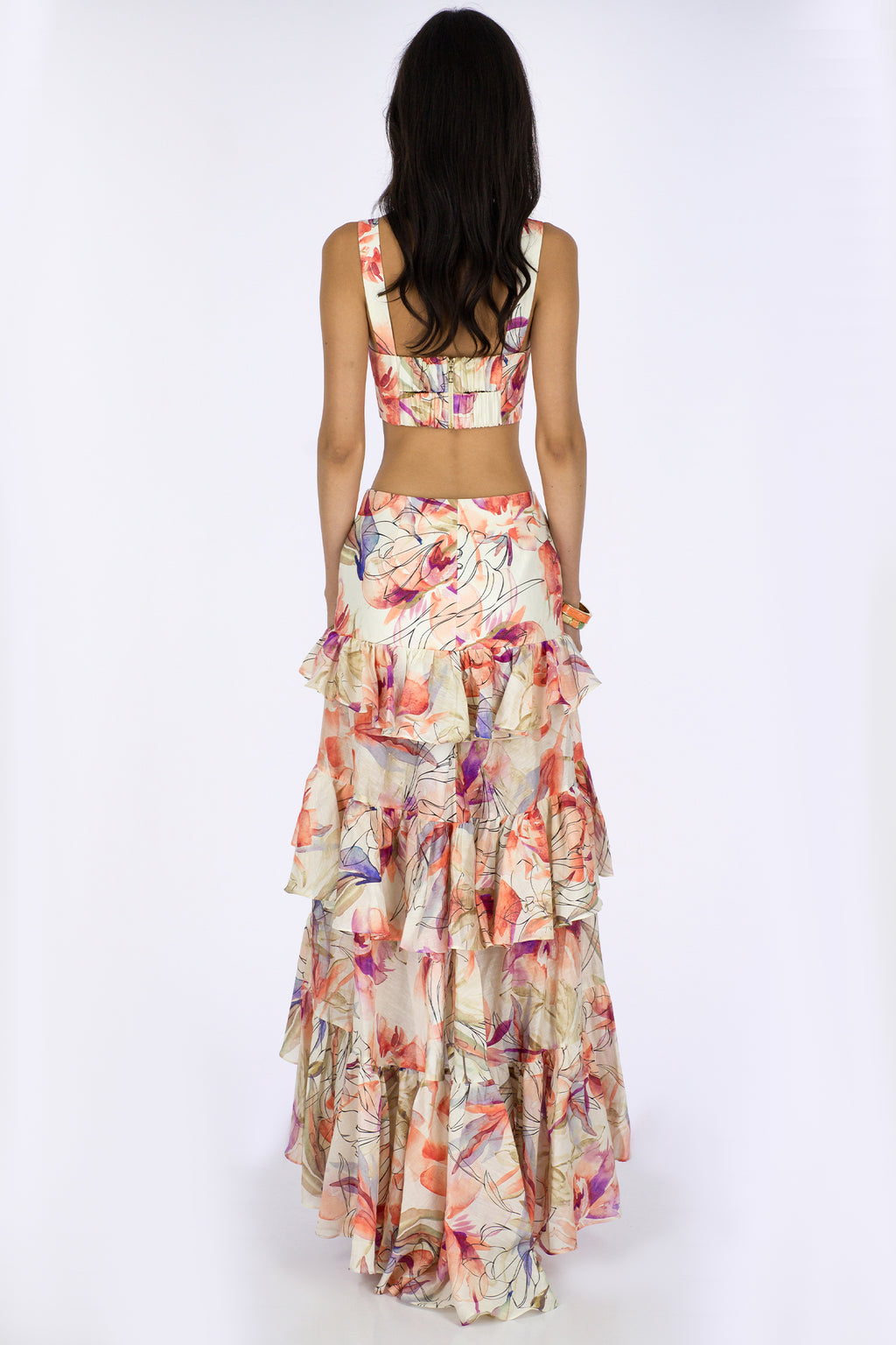 Haleia Linen Bloom Desenli Crop Top