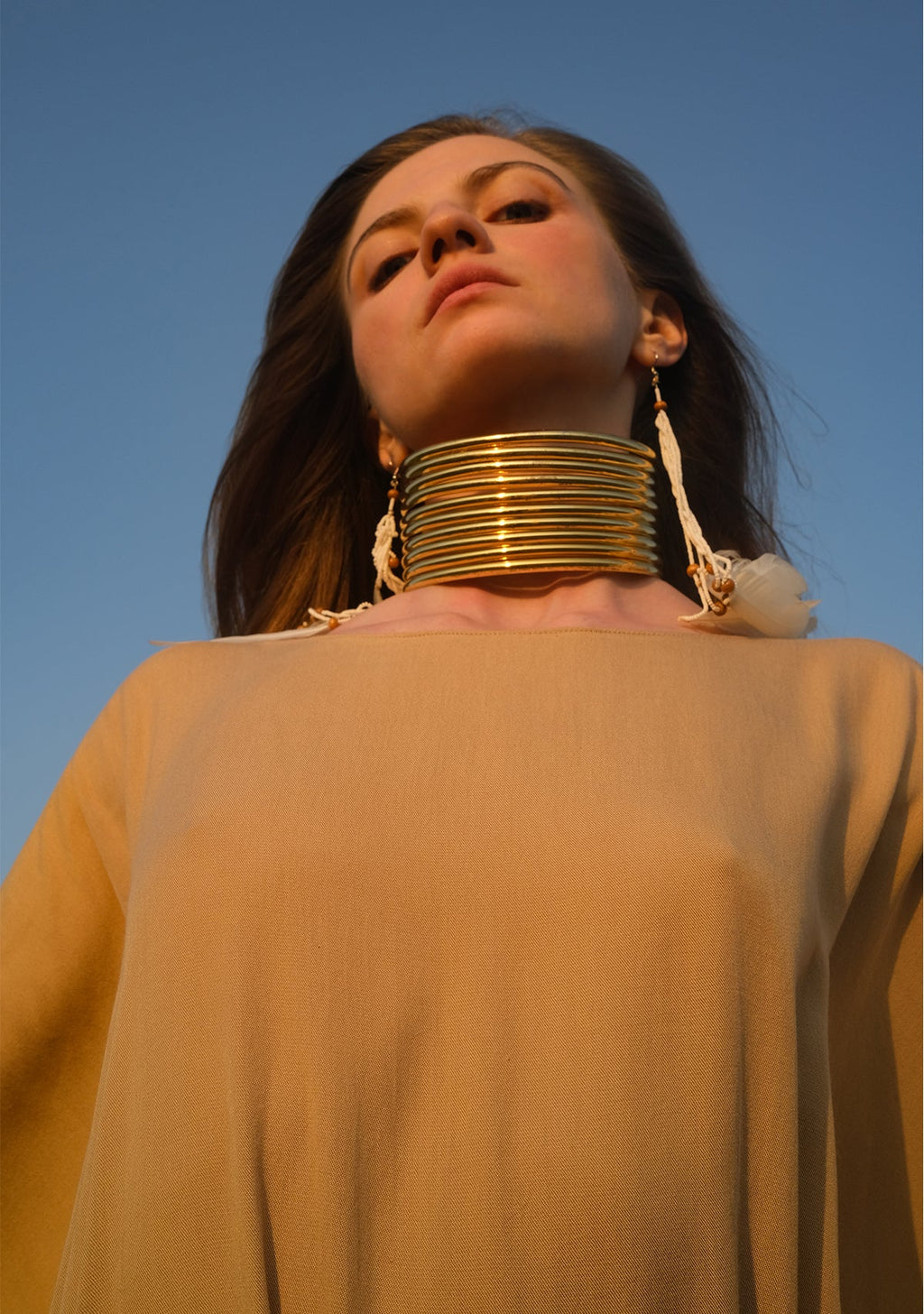 Tiny Kayık Yaka Tencel™ Elbise – Ayarlanabilir Bel Kuşaklı