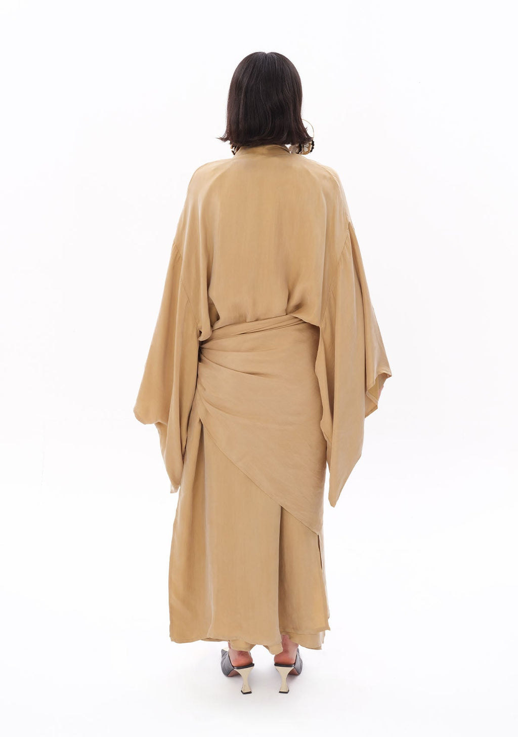 Tiny Açık Yeşil Luxe Tencel™ Kimono görünüm 8