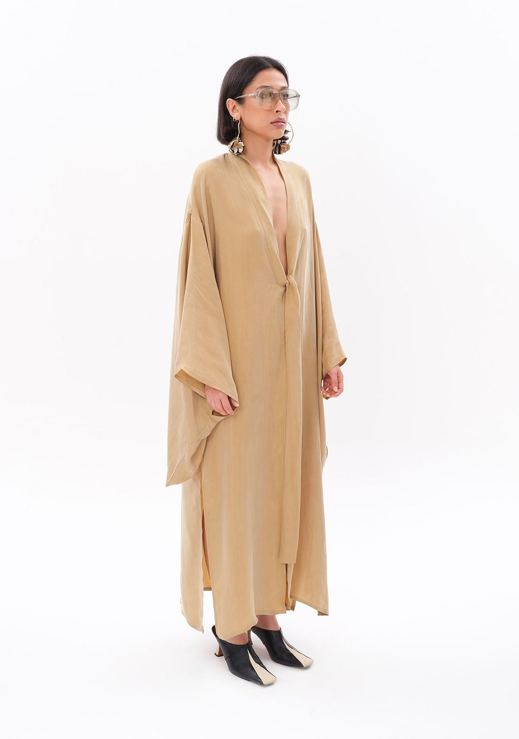 Tiny Açık Yeşil Luxe Tencel™ Kimono görünüm 4