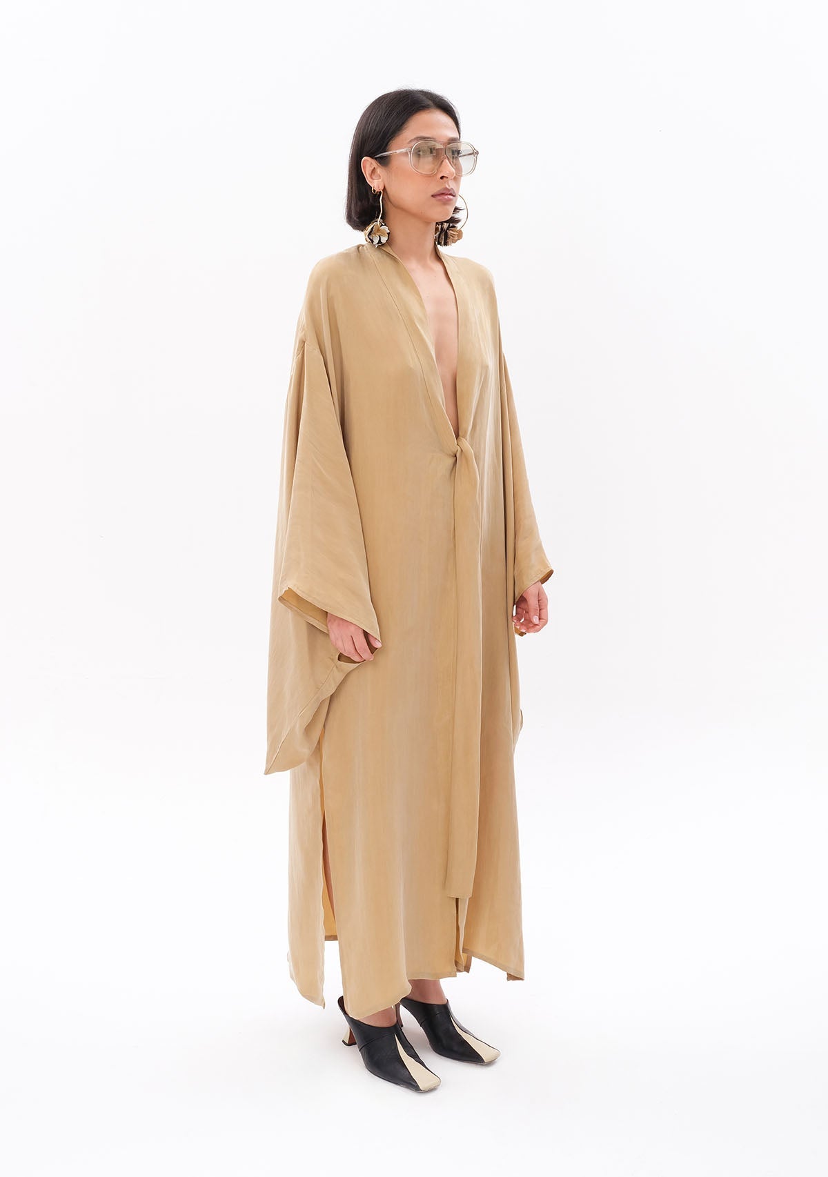 Tiny Açık Yeşil Luxe Tencel™ Kimono görünüm 4