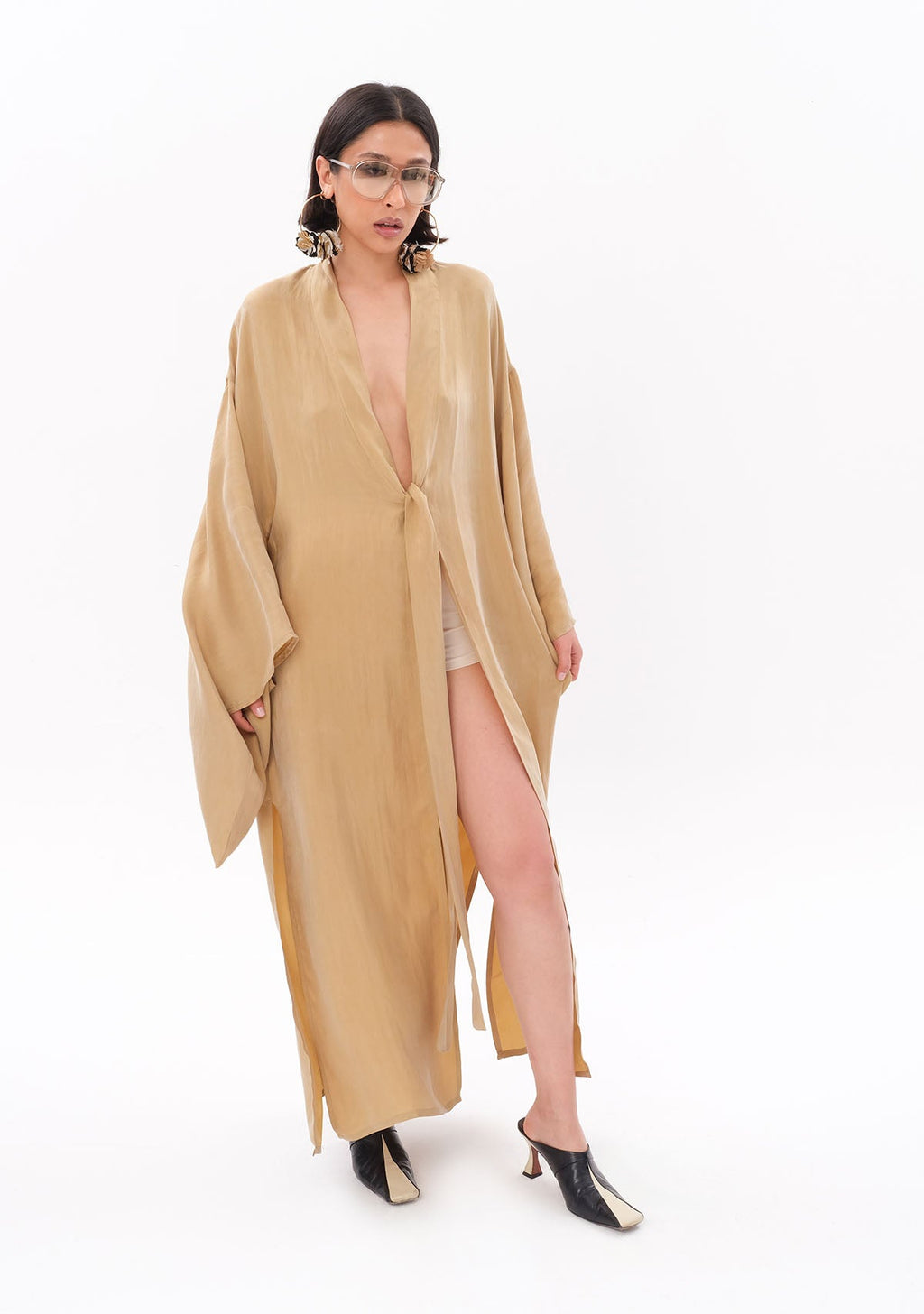 Tiny Açık Yeşil Luxe Tencel™ Kimono görünüm 17