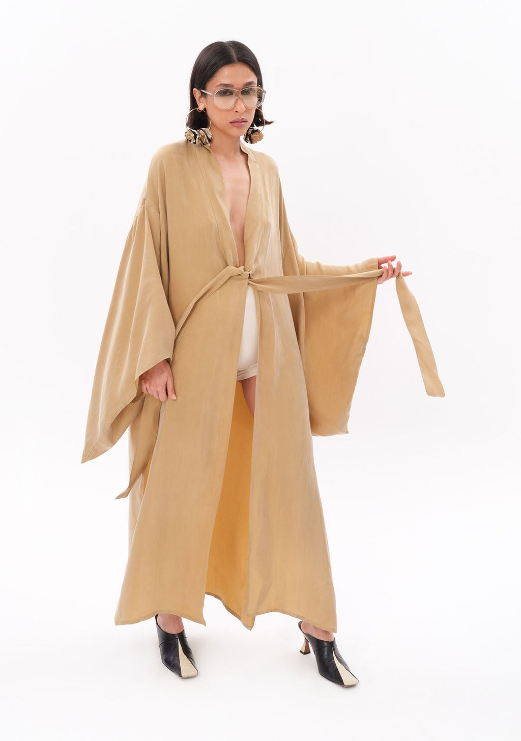 Tiny Açık Yeşil Luxe Tencel™ Kimono görünüm 11