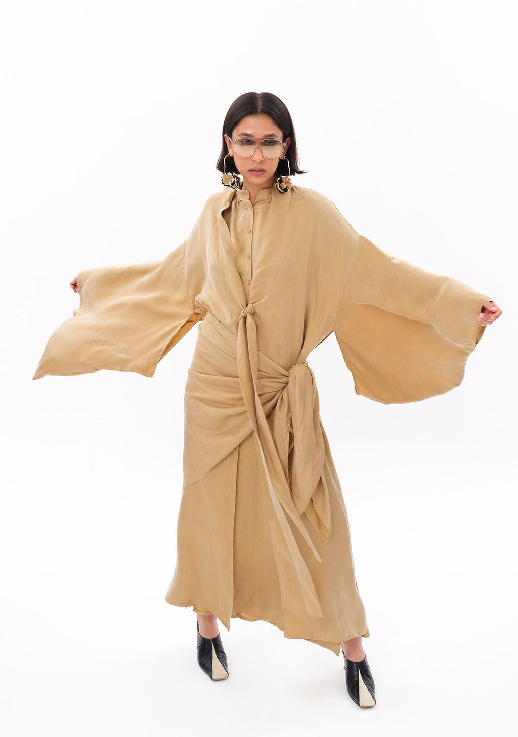 Tiny Açık Yeşil Luxe Tencel™ Kimono görünüm 7