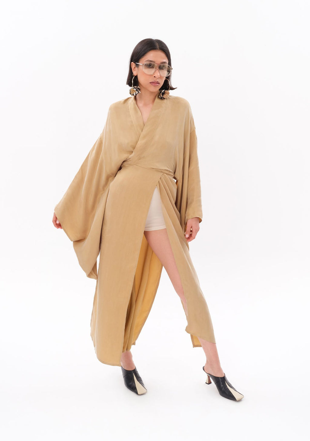 Tiny Açık Yeşil Luxe Tencel™ Kimono görünüm 12