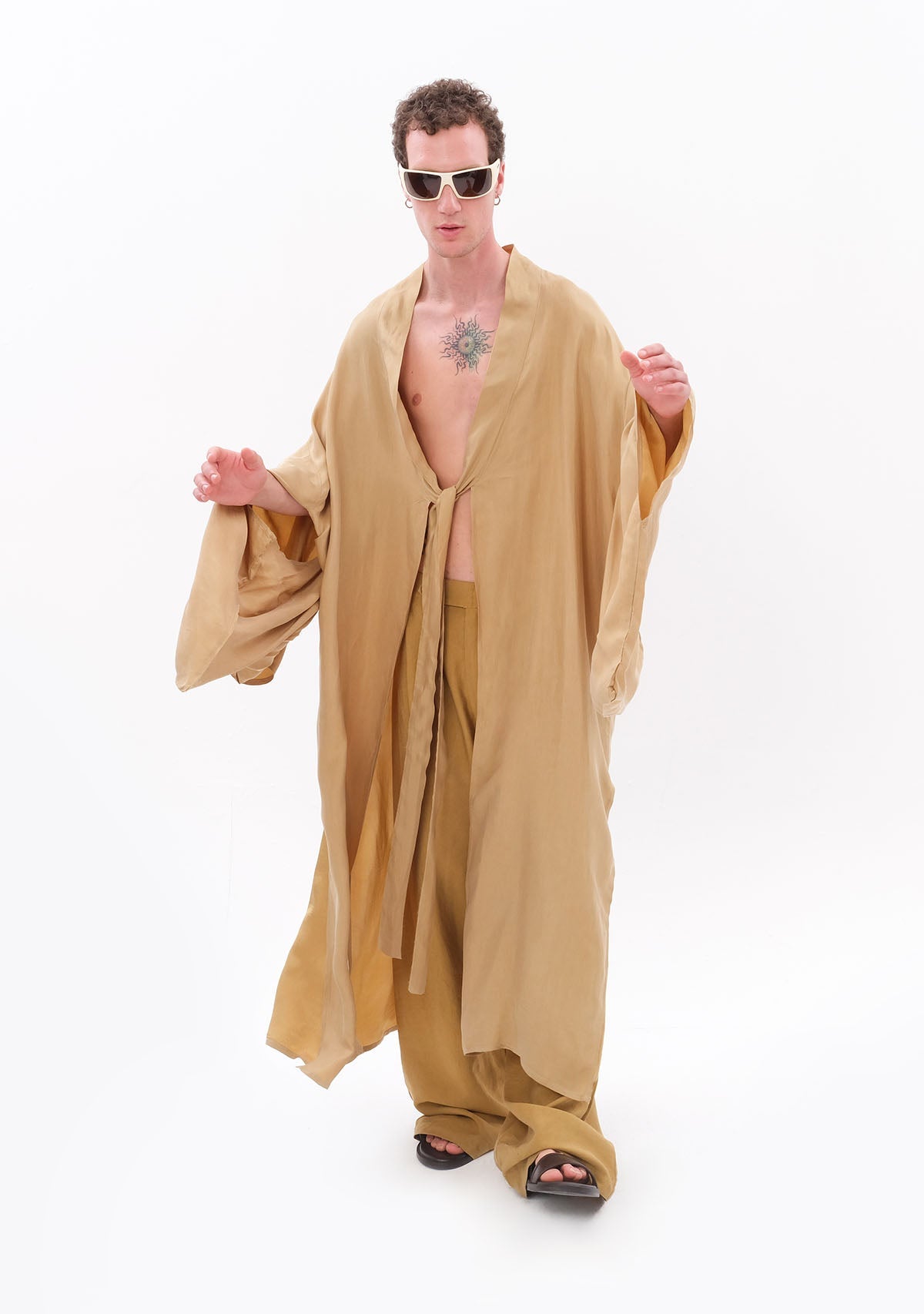 Tiny Açık Yeşil Luxe Tencel™ Kimono görünüm 15
