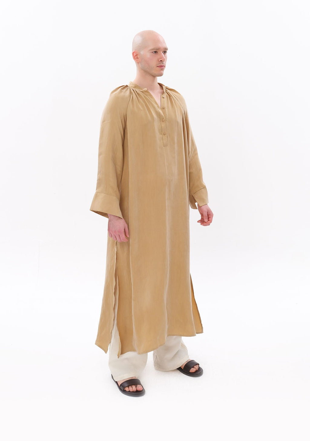 Tiny Bej Luxe Tencel™ Reglan Kol Elbise görünüm 9