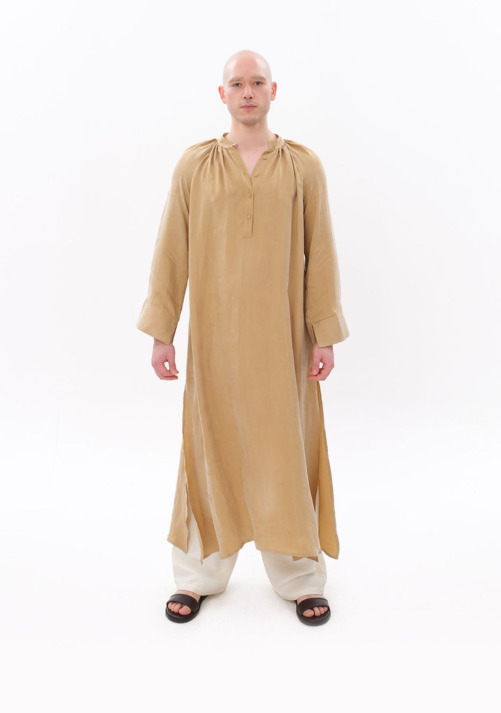 Tiny Bej Luxe Tencel™ Reglan Kol Elbise görünüm 10