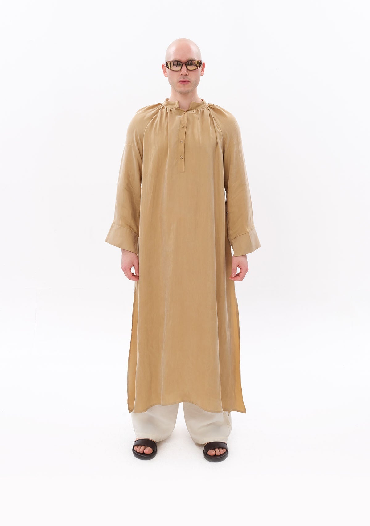 Tiny Bej Luxe Tencel™ Reglan Kol Elbise görünüm 14