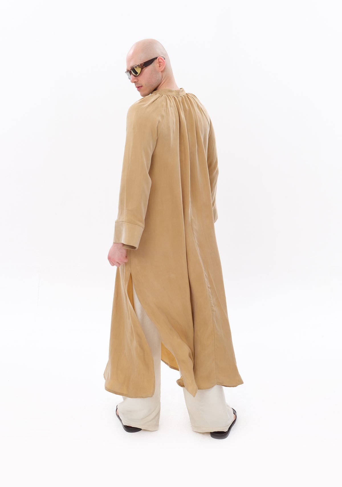 Tiny Bej Luxe Tencel™ Reglan Kol Elbise görünüm 13