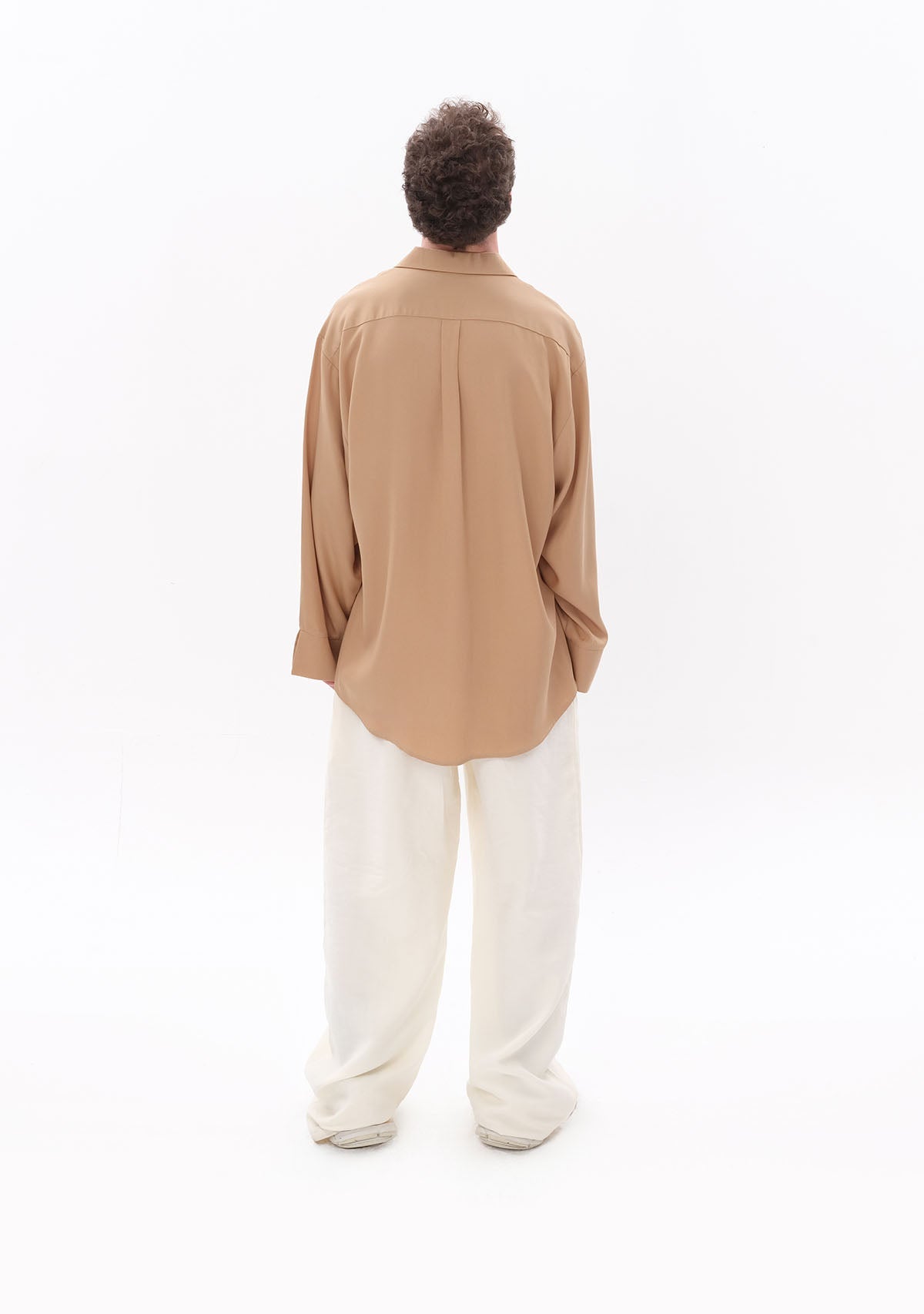 Tiny Bej Tencel™ Oversize Gömlek görünüm 2