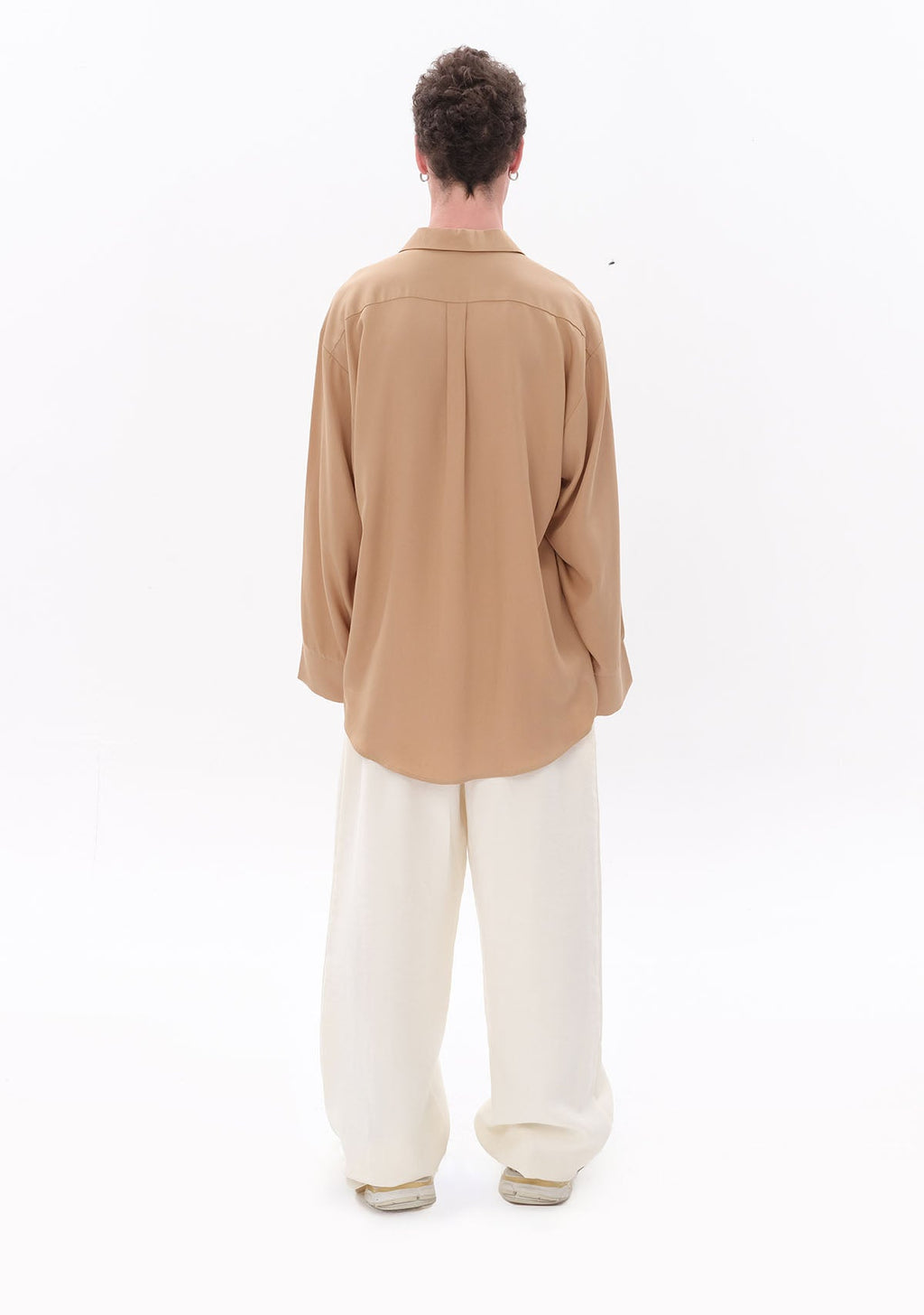 Tiny Bej Tencel™ Oversize Gömlek görünüm 9