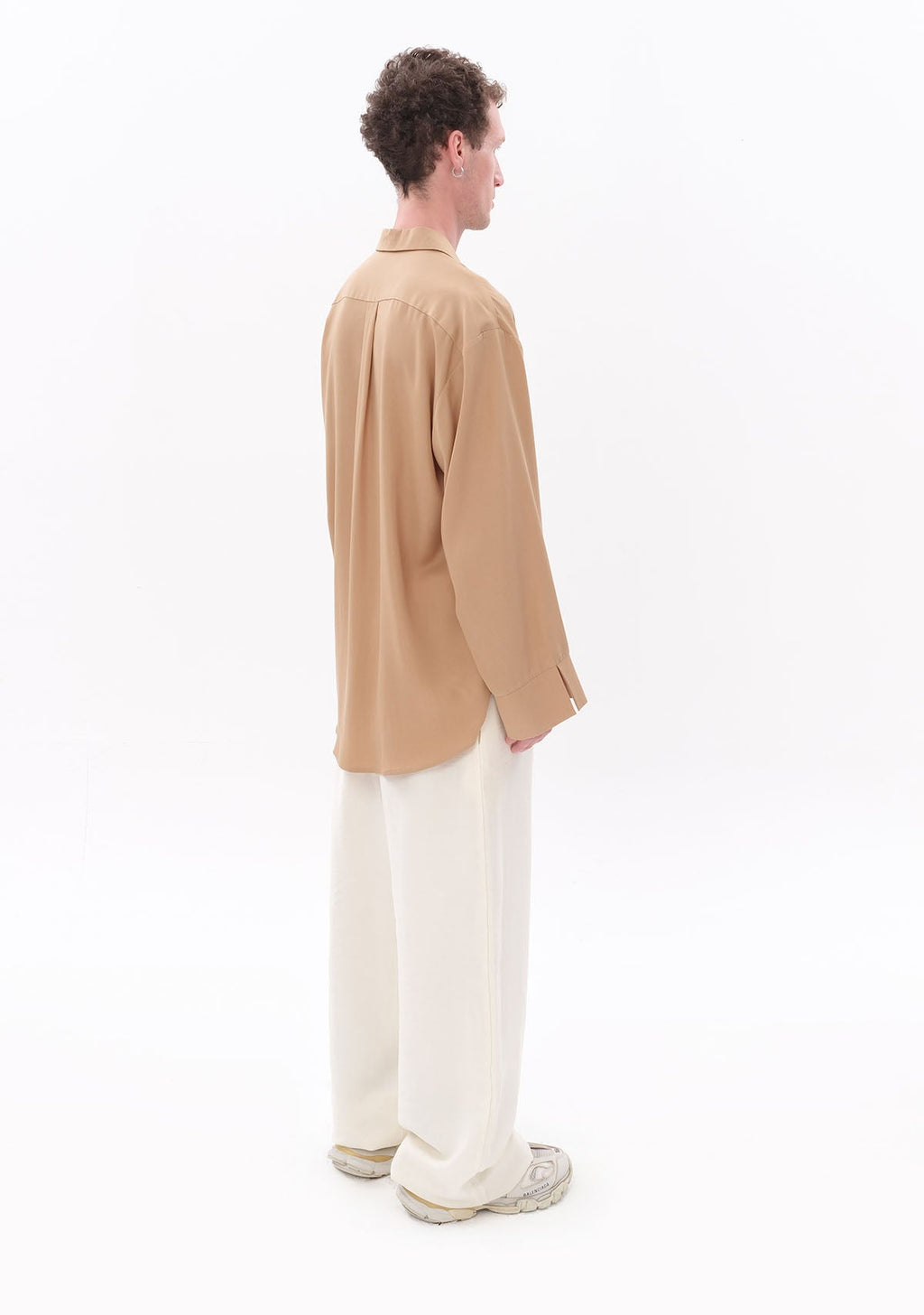Tiny Bej Tencel™ Oversize Gömlek görünüm 4
