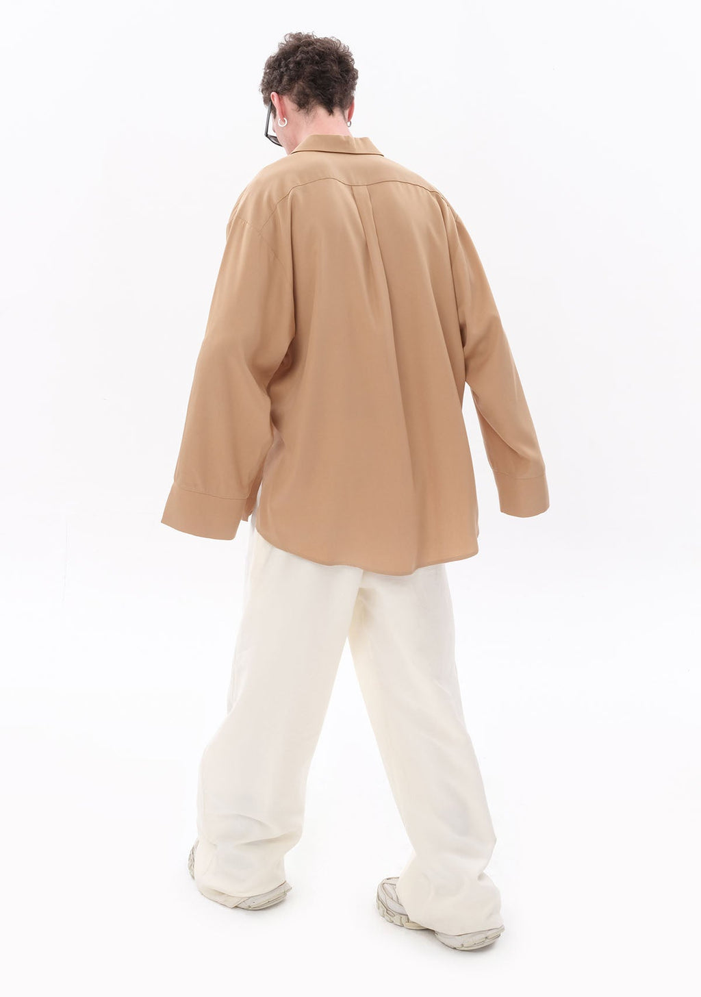 Tiny Bej Tencel™ Oversize Gömlek görünüm 7