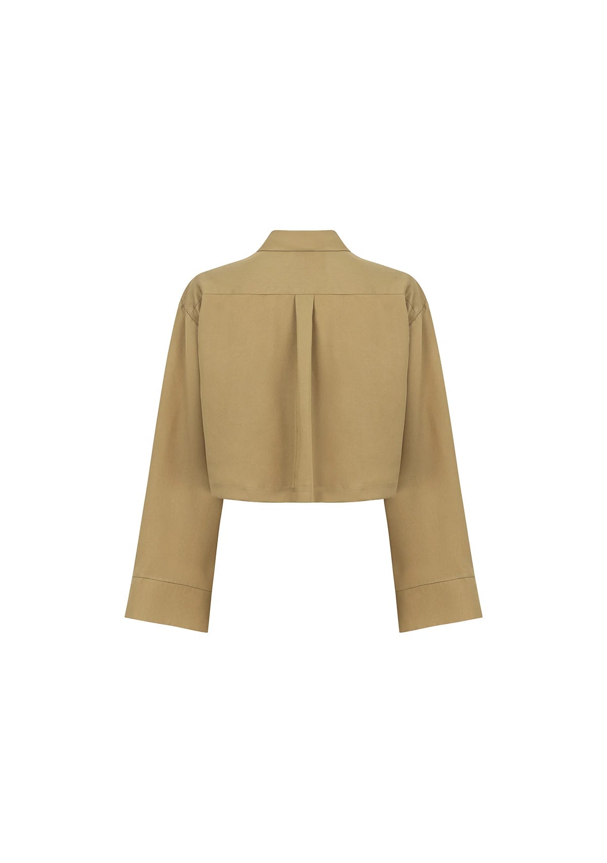 Tiny Bej Tencel™ Oversize Crop Gömlek görünüm 9