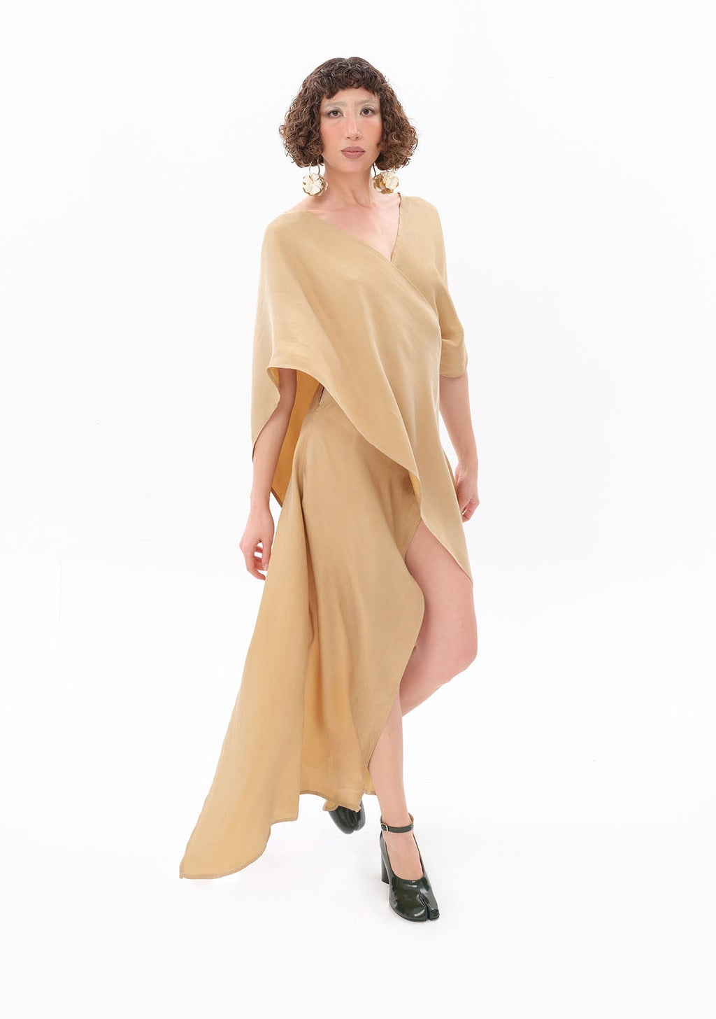 Tiny Bej Luxe Tencel™ Elbise görünüm 6