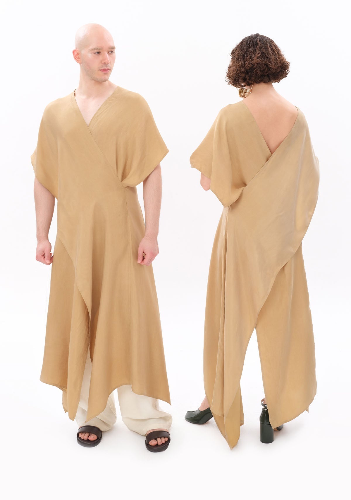 Tiny Bej Luxe Tencel™ Elbise görünüm 9