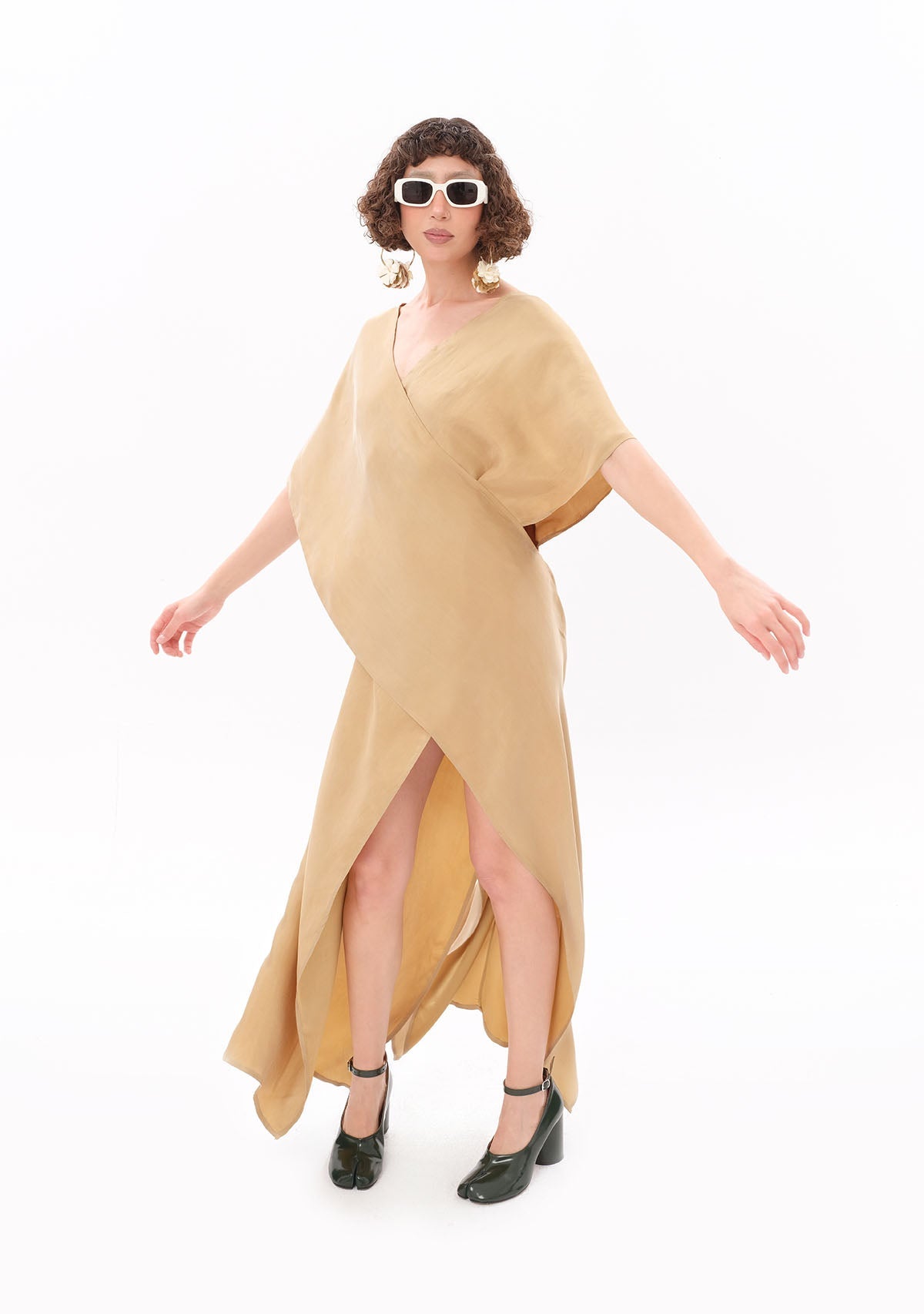 Tiny Bej Luxe Tencel™ Elbise görünüm 5
