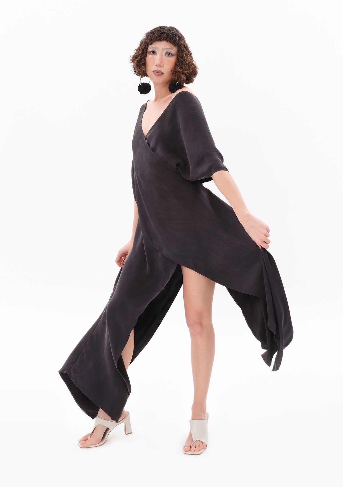 Tiny Antrasit Luxe Tencel™ Elbise görünüm 7