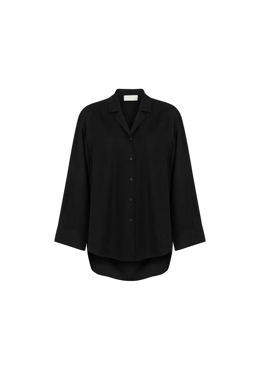 Tiny Siyah Tencel™ Oversize Gömlek görünüm 12