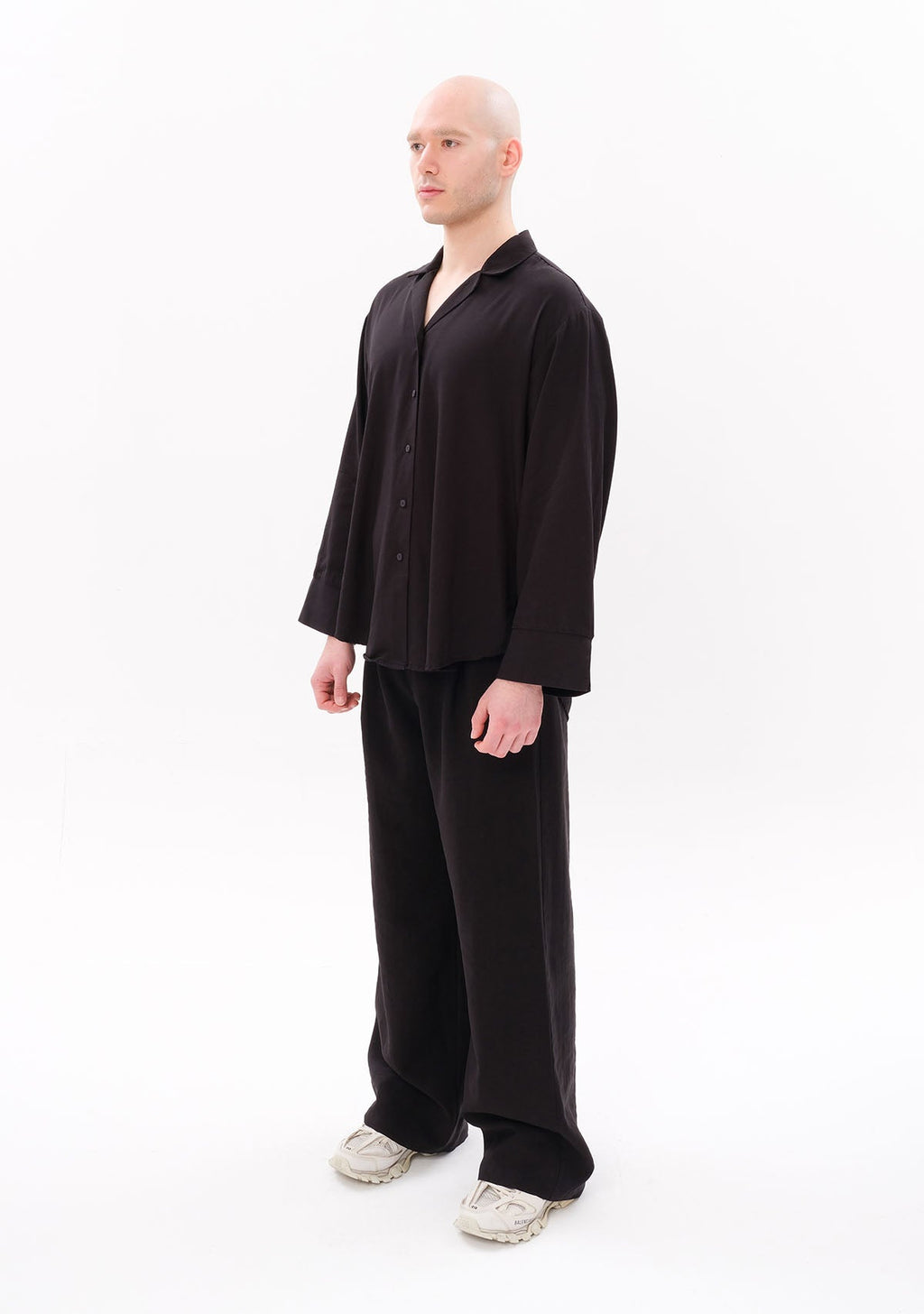 Tiny Siyah Tencel™ Oversize Gömlek görünüm 11