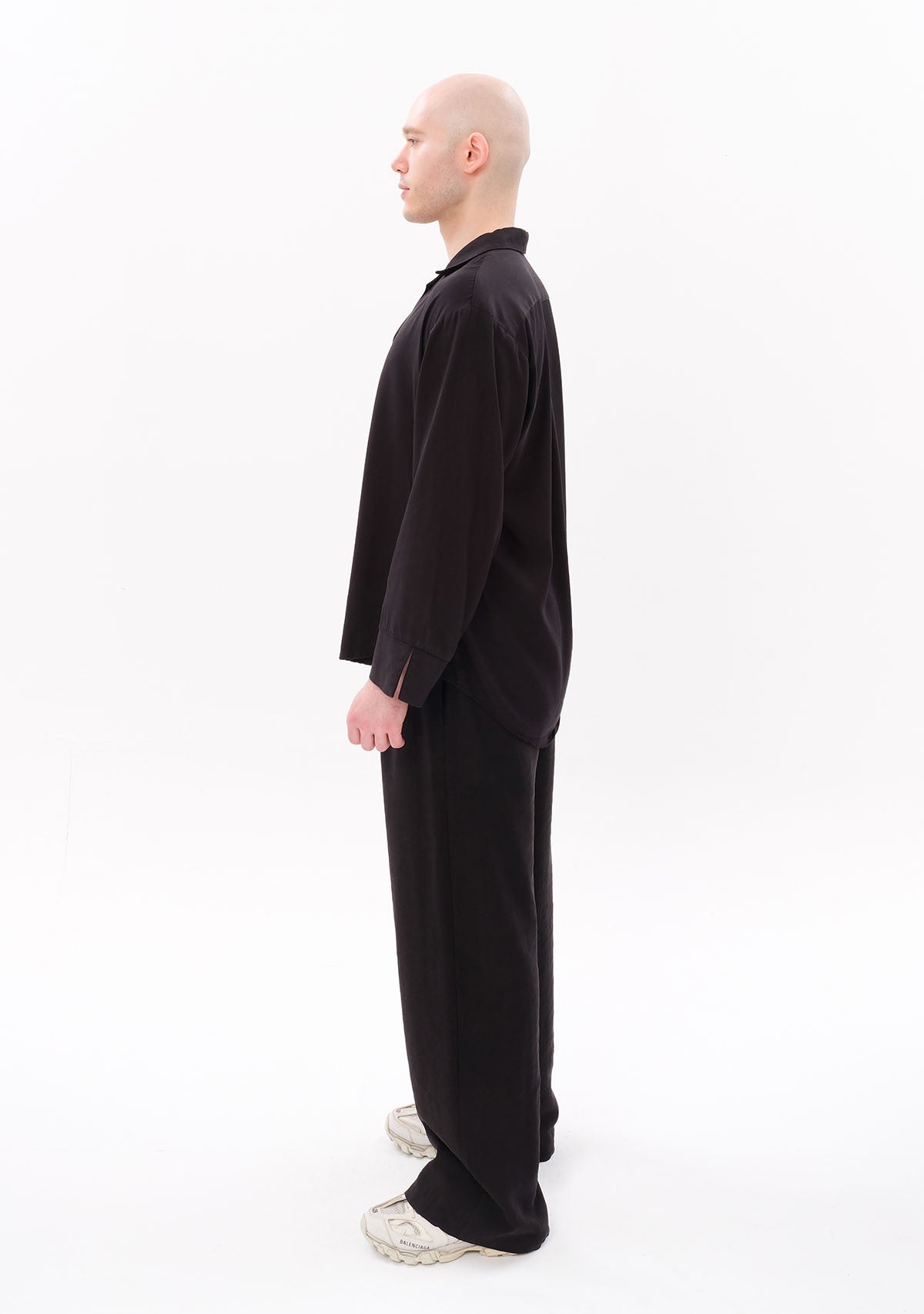Tiny Siyah Tencel™ Oversize Gömlek görünüm 9