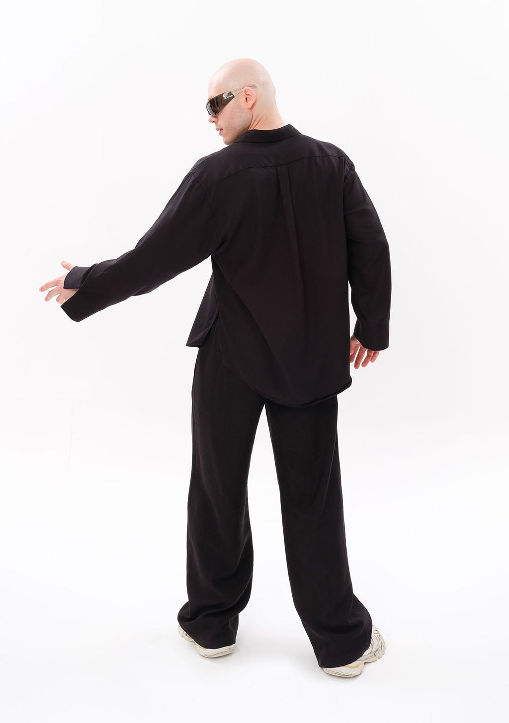 Tiny Siyah Tencel™ Oversize Gömlek görünüm 8