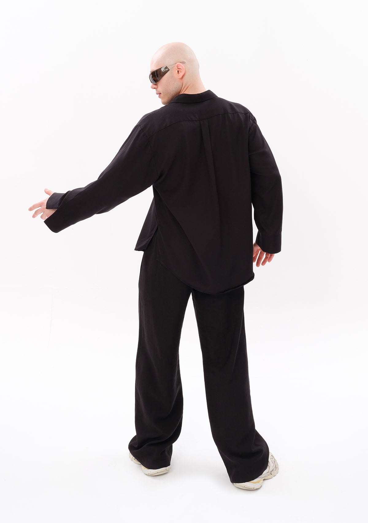Tiny Siyah Tencel™ Oversize Gömlek görünüm 8