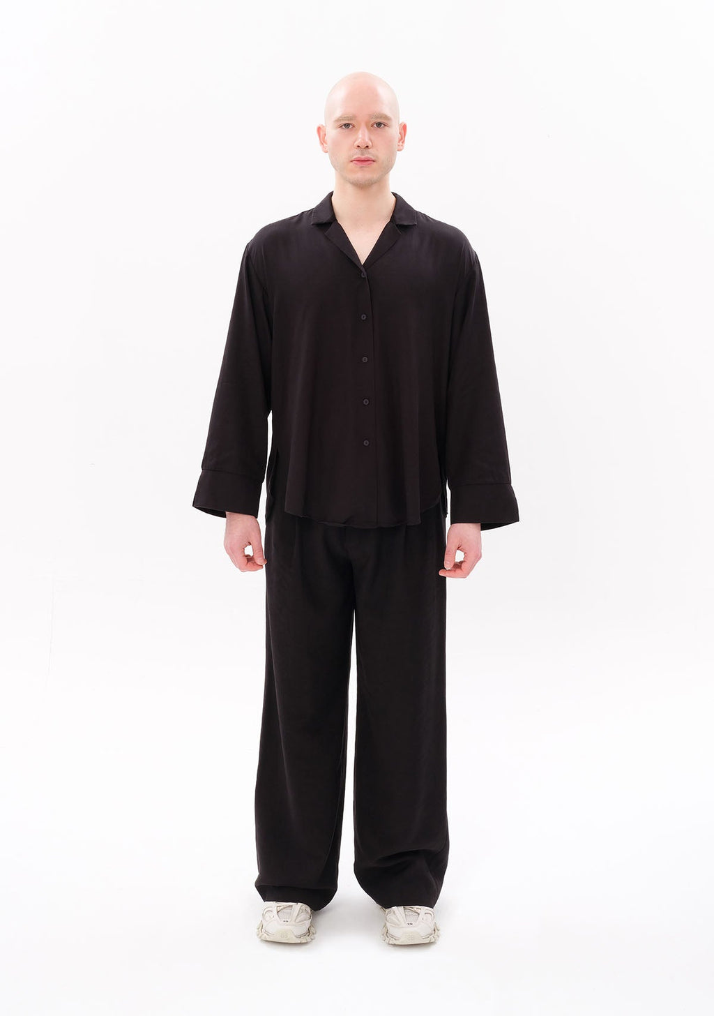 Tiny Siyah Tencel™ Oversize Gömlek ana görünüm