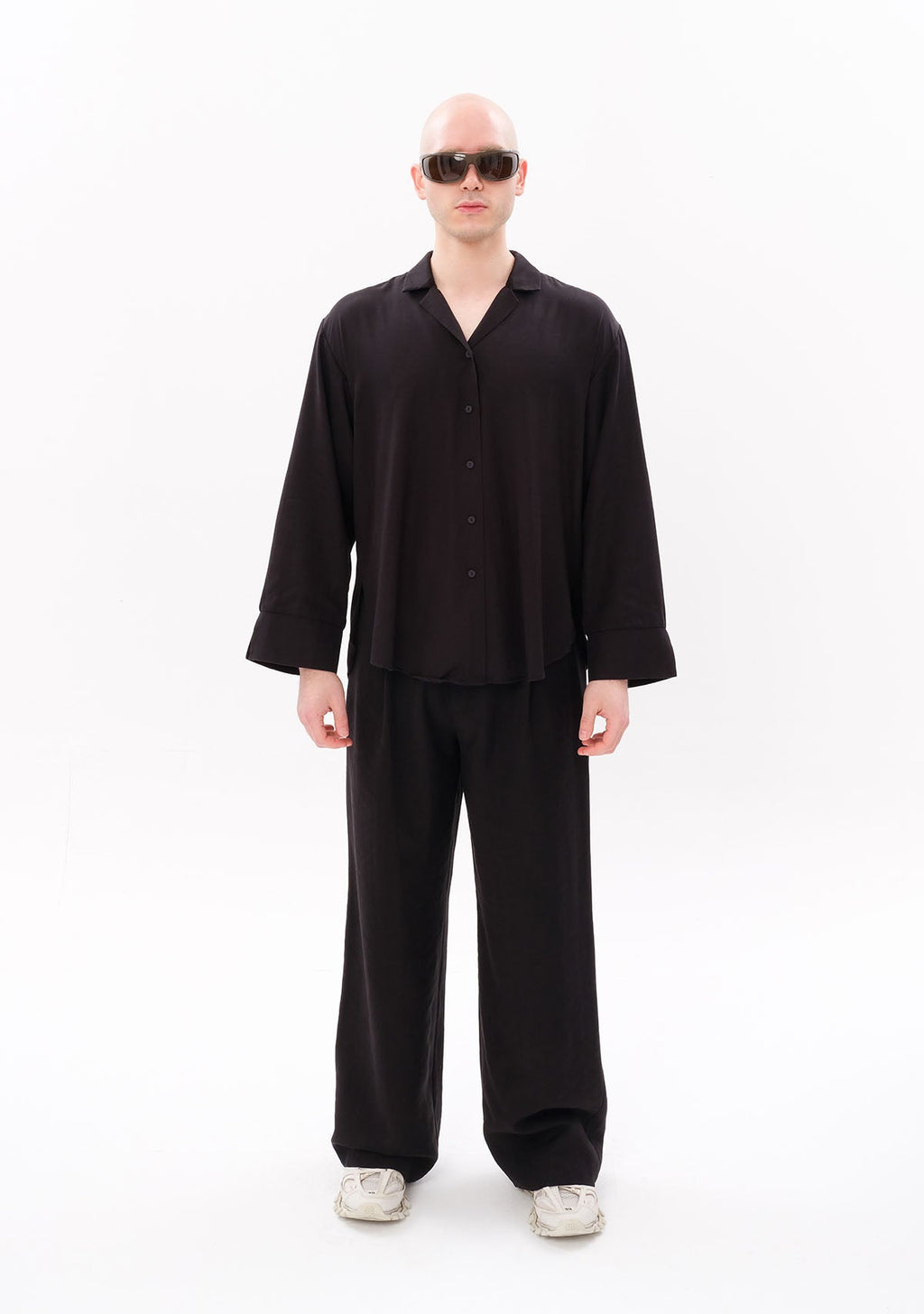 Tiny Siyah Tencel™ Oversize Gömlek görünüm 3