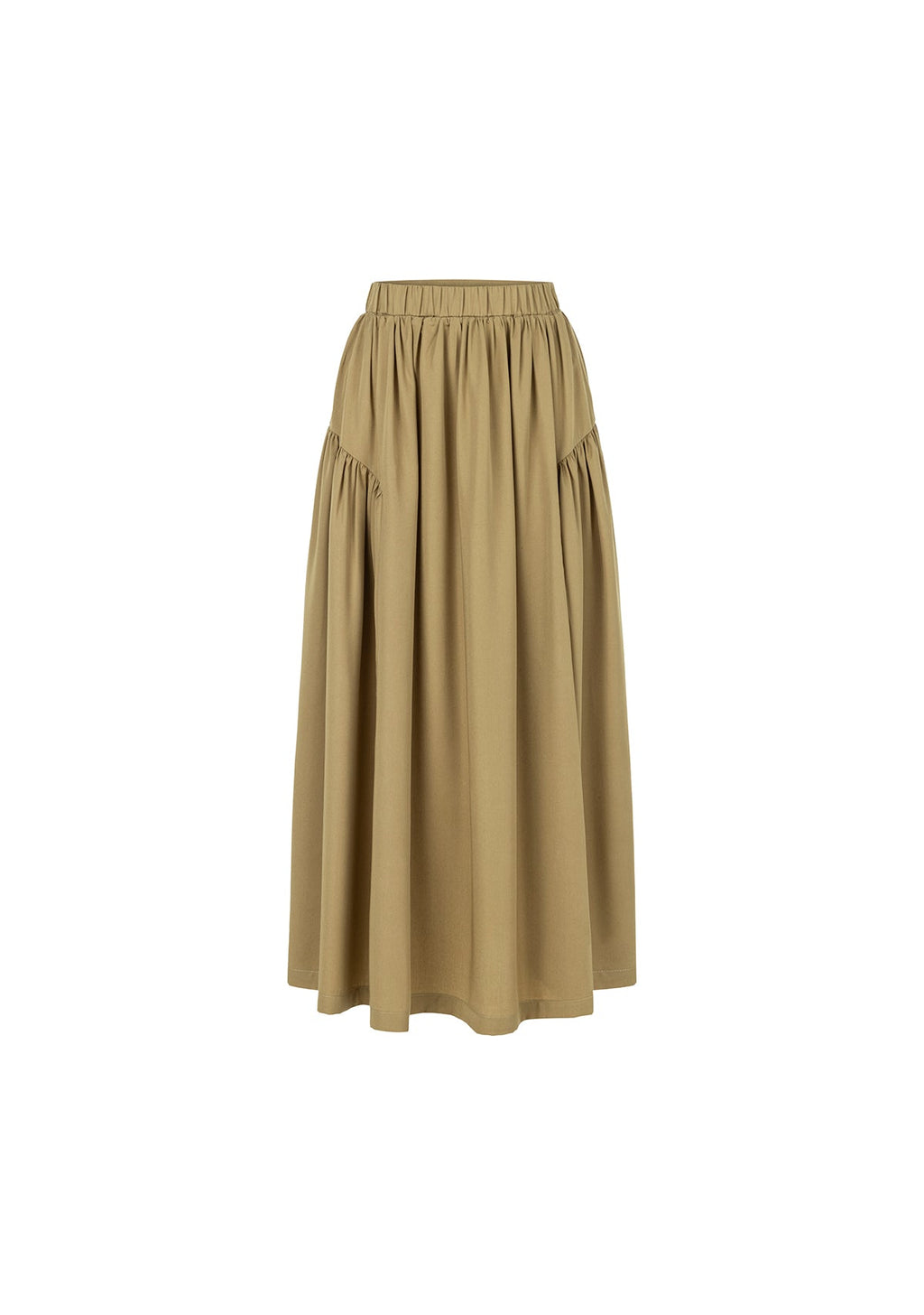Tiny Bej Tencel™ Beli Lastikli Maxi Etek görünüm 7
