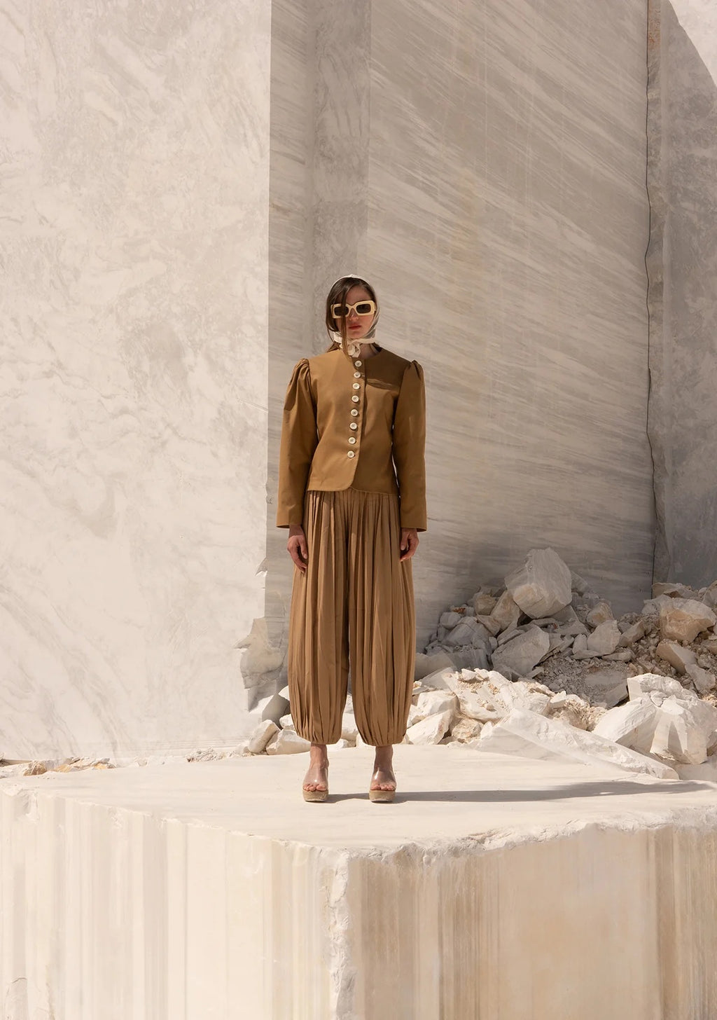 Tiny Önü Düğmeli Vatkalı Büzgülü Ceket