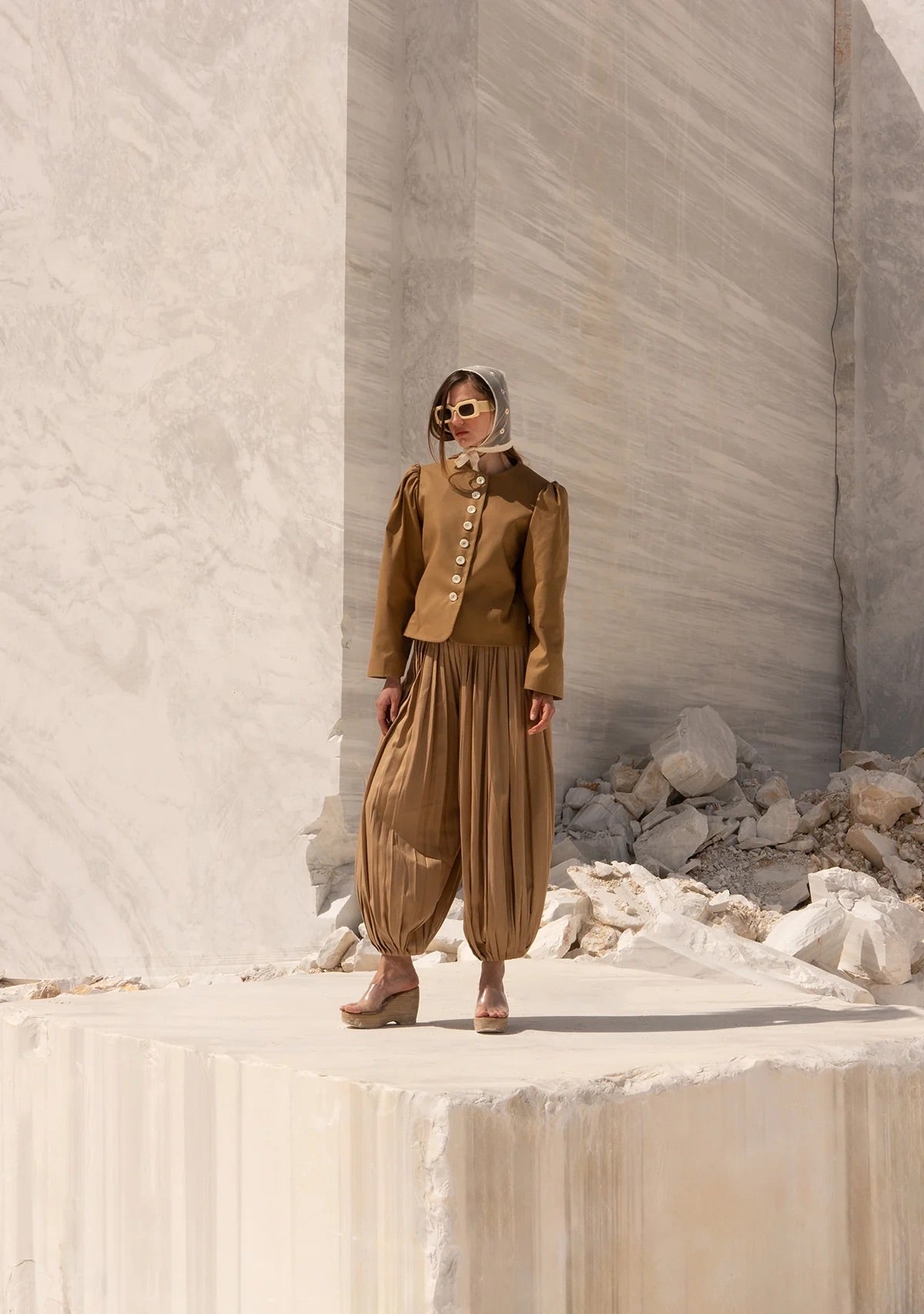 Tiny Önü Düğmeli Vatkalı Büzgülü Ceket