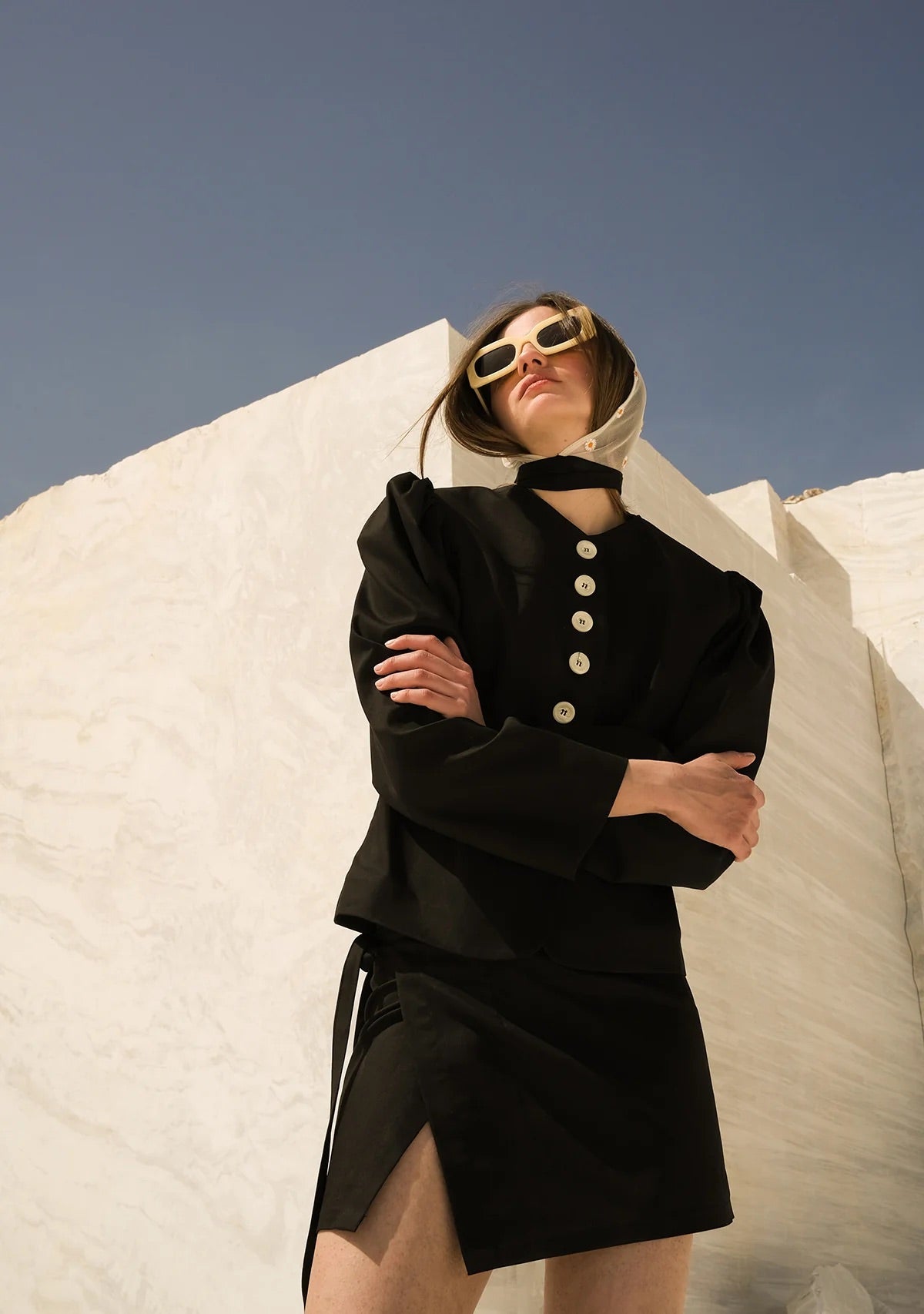 Tiny Önü Düğmeli Vatkalı Büzgülü Ceket