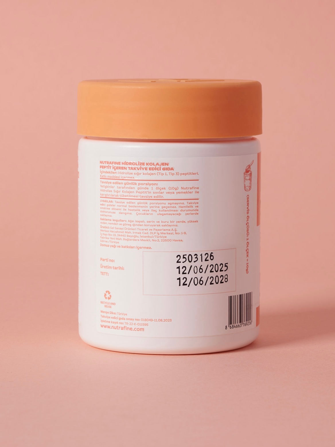 Nutrafine Kolojen Peptitleri 10.000 Mg 70 Gr Seyahat Boyu