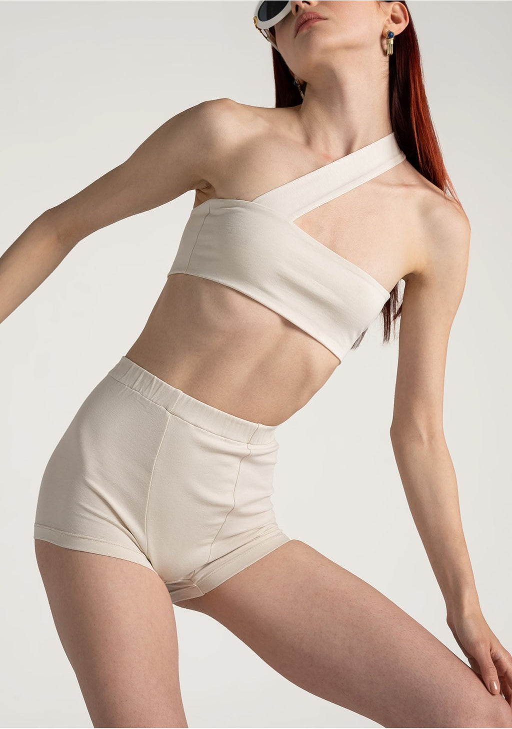 Tiny Krem Yüksek Bel Dar Boxer görünüm 5