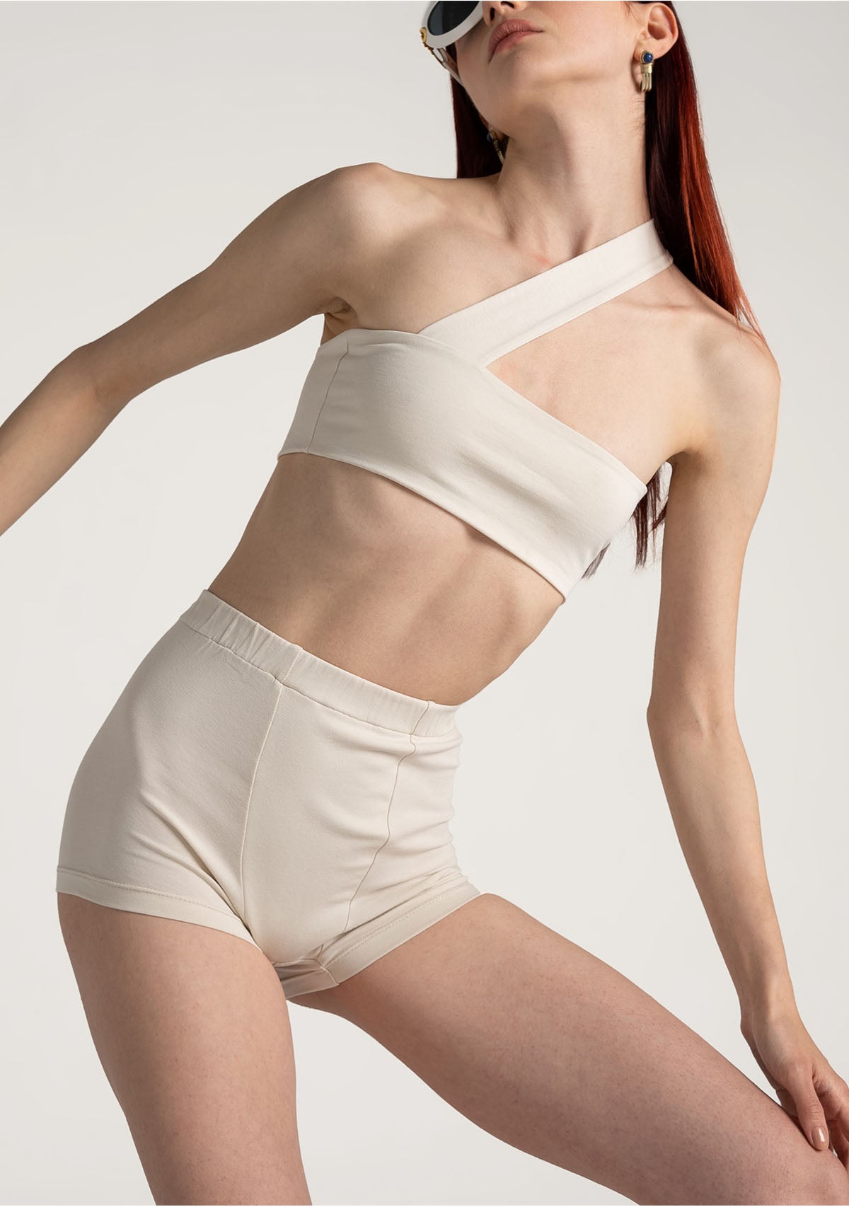Tiny Krem Yüksek Bel Dar Boxer görünüm 5