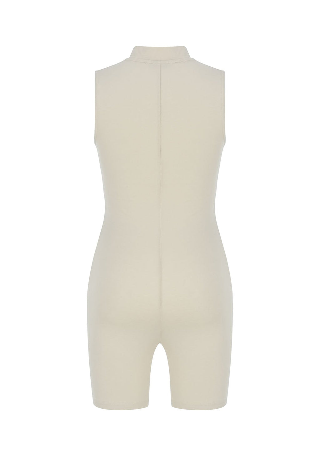 Tiny Krem Önden Fermuarlı Şort Bodysuit görünüm 9