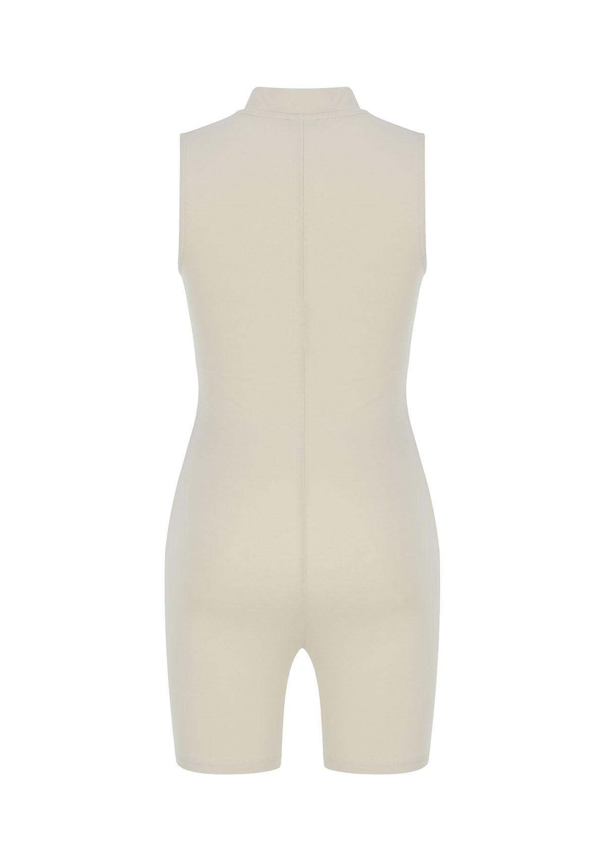 Tiny Krem Önden Fermuarlı Şort Bodysuit görünüm 9