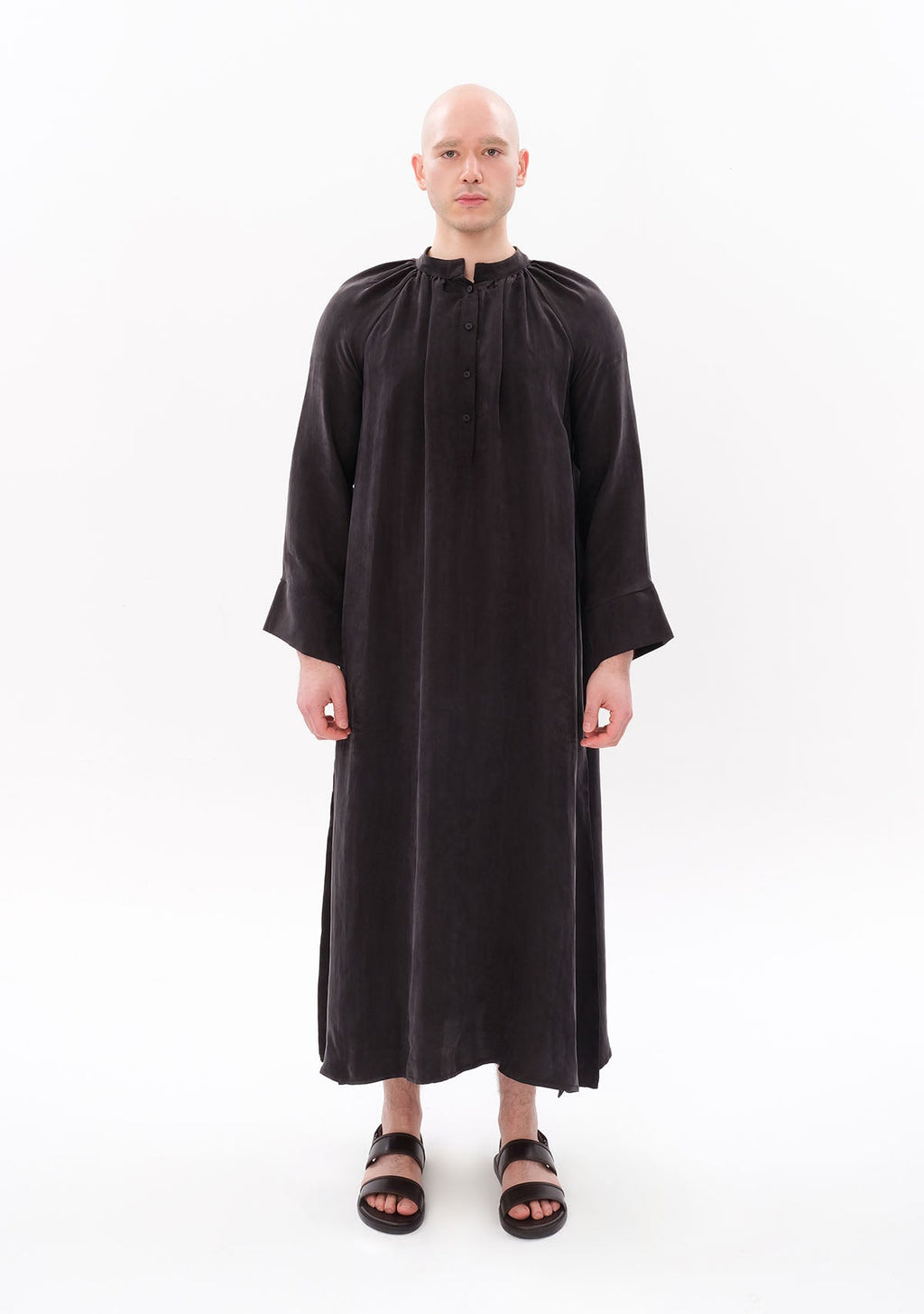 Tiny Antrasit Luxe Tencel™ Reglan Kol Elbise ana görünüm