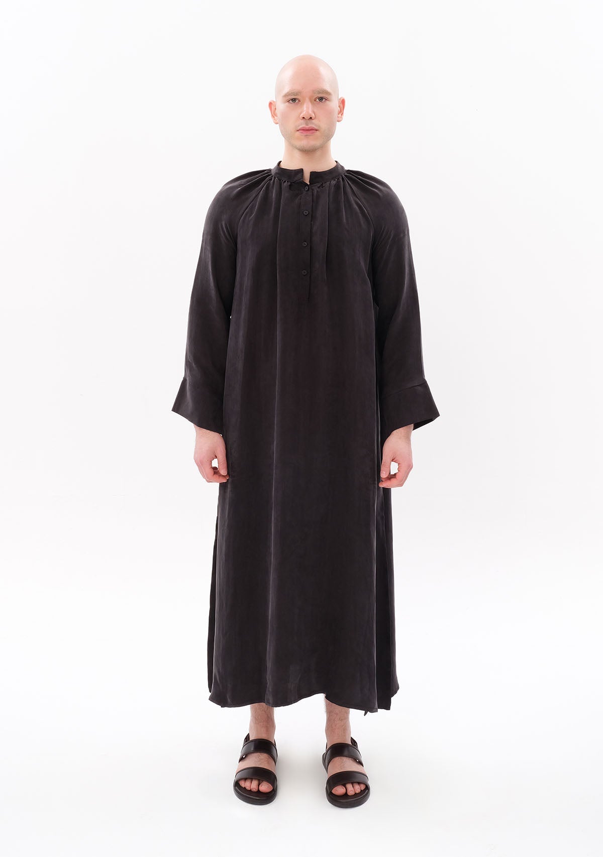Tiny Antrasit Luxe Tencel™ Reglan Kol Elbise ana görünüm