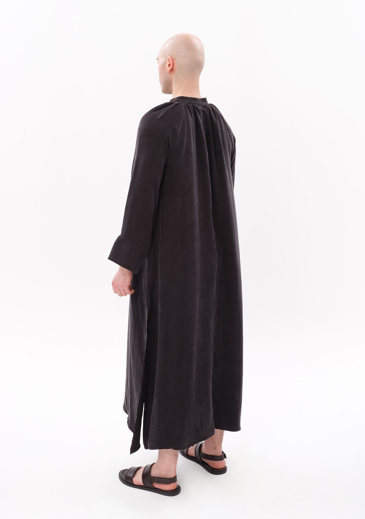 Tiny Antrasit Luxe Tencel™ Reglan Kol Elbise görünüm 9