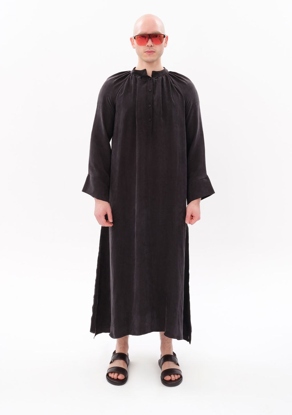 Tiny Antrasit Luxe Tencel™ Reglan Kol Elbise görünüm 8