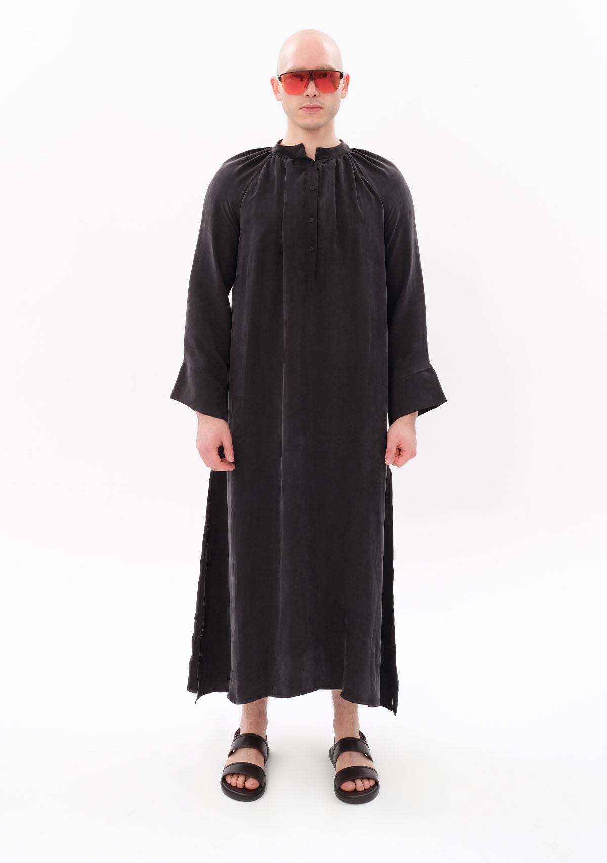 Tiny Antrasit Luxe Tencel™ Reglan Kol Elbise görünüm 8