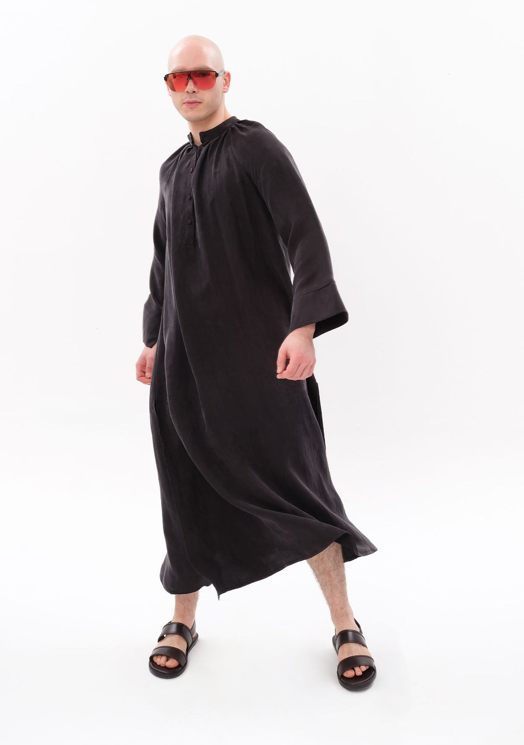 Tiny Antrasit Luxe Tencel™ Reglan Kol Elbise görünüm 4