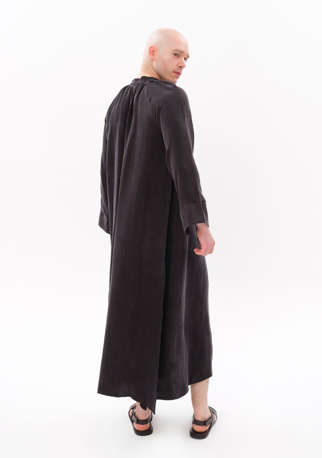Tiny Antrasit Luxe Tencel™ Reglan Kol Elbise görünüm 6