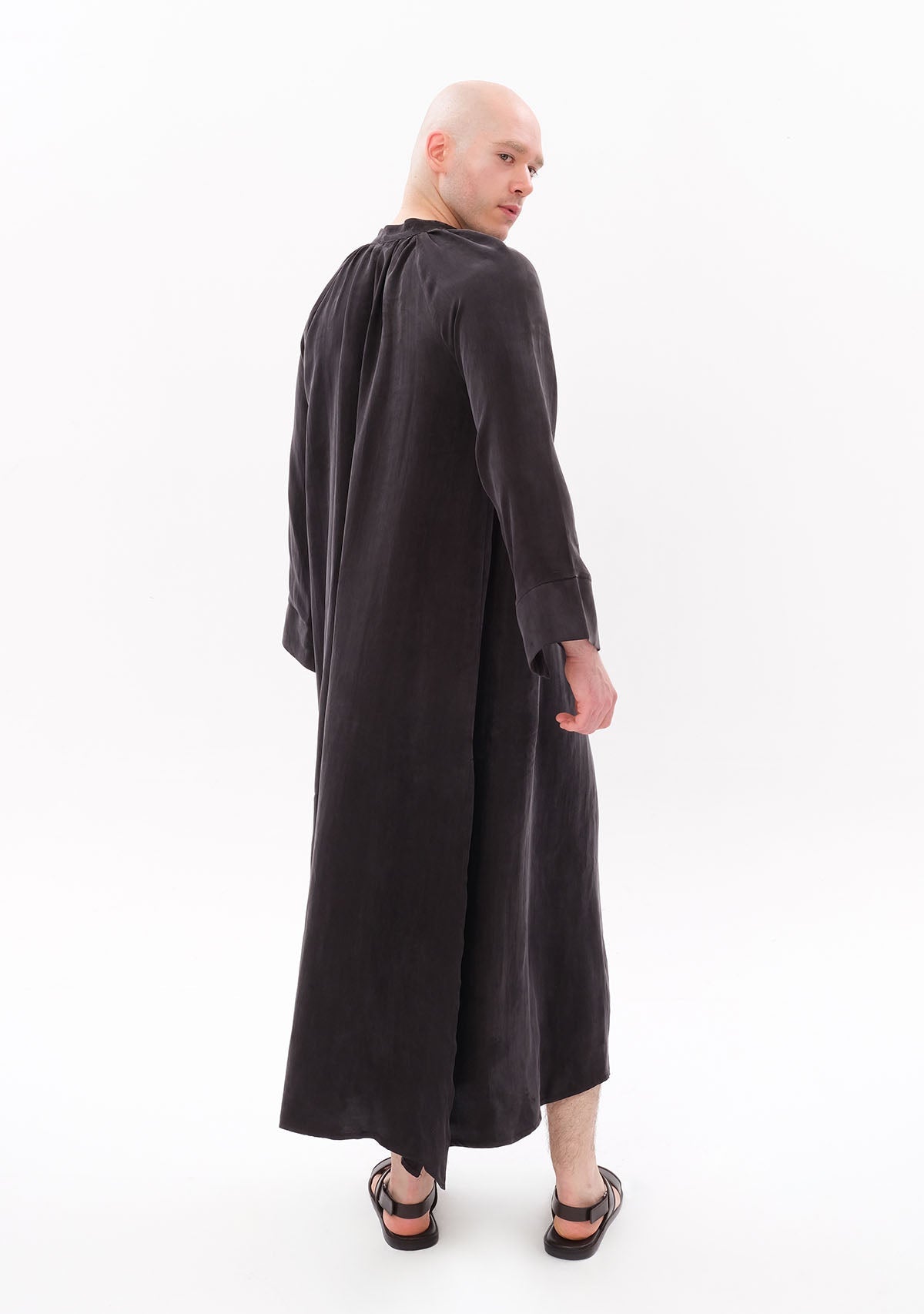 Tiny Antrasit Luxe Tencel™ Reglan Kol Elbise görünüm 6