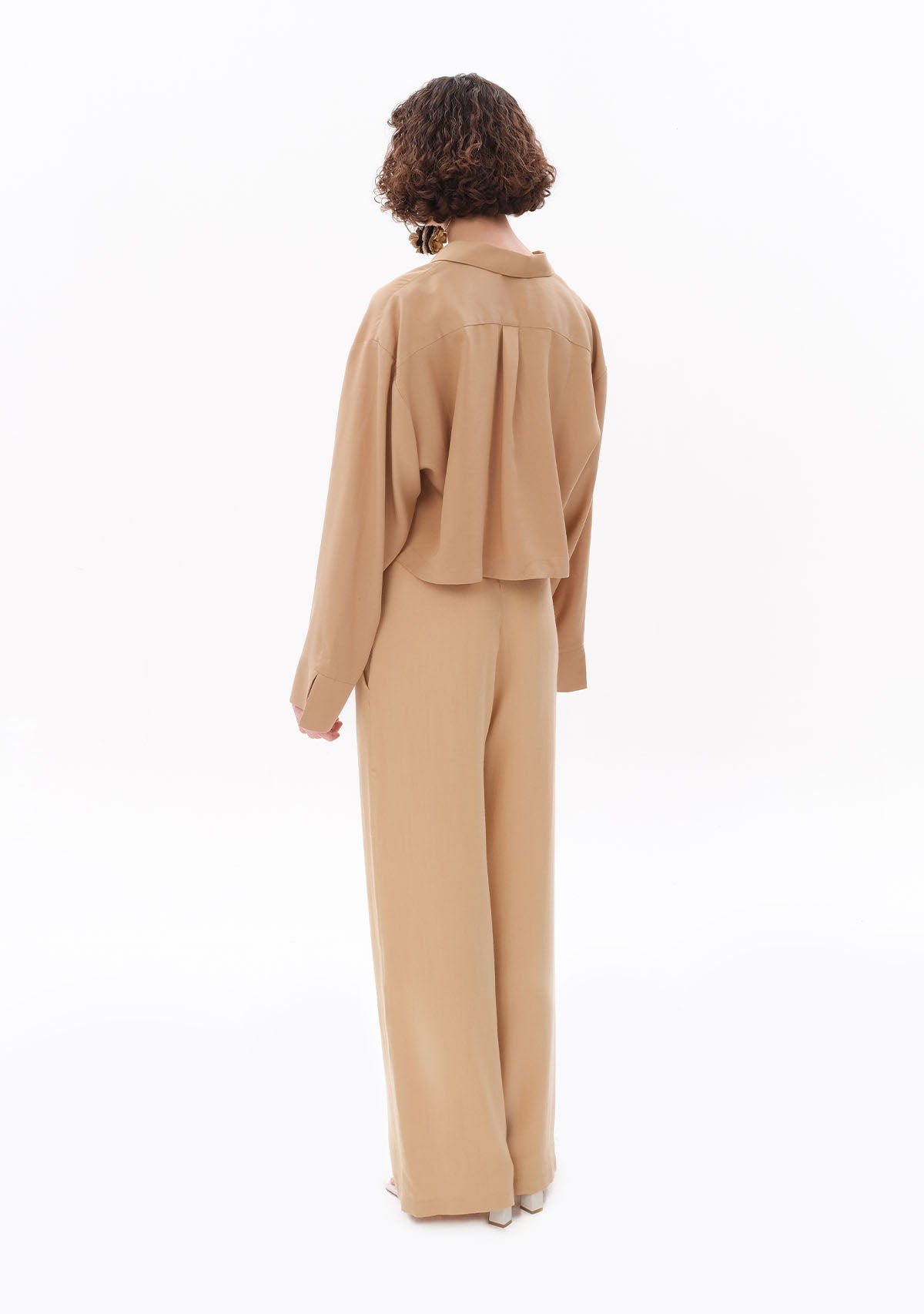 Tiny Bej Tencel™ Beli Lastikli Pantolon görünüm 5