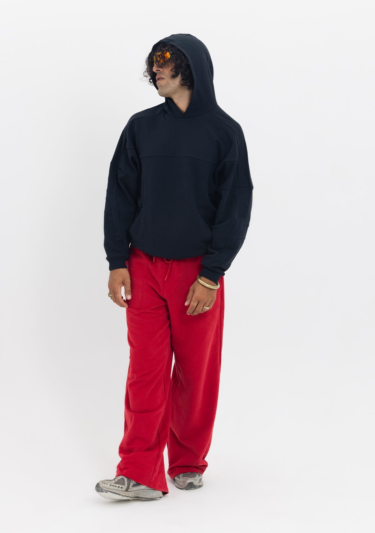 Tiny Dikiş Detaylı Kapüşonlu Oversize Siyah Sweatshirt görünüm 4